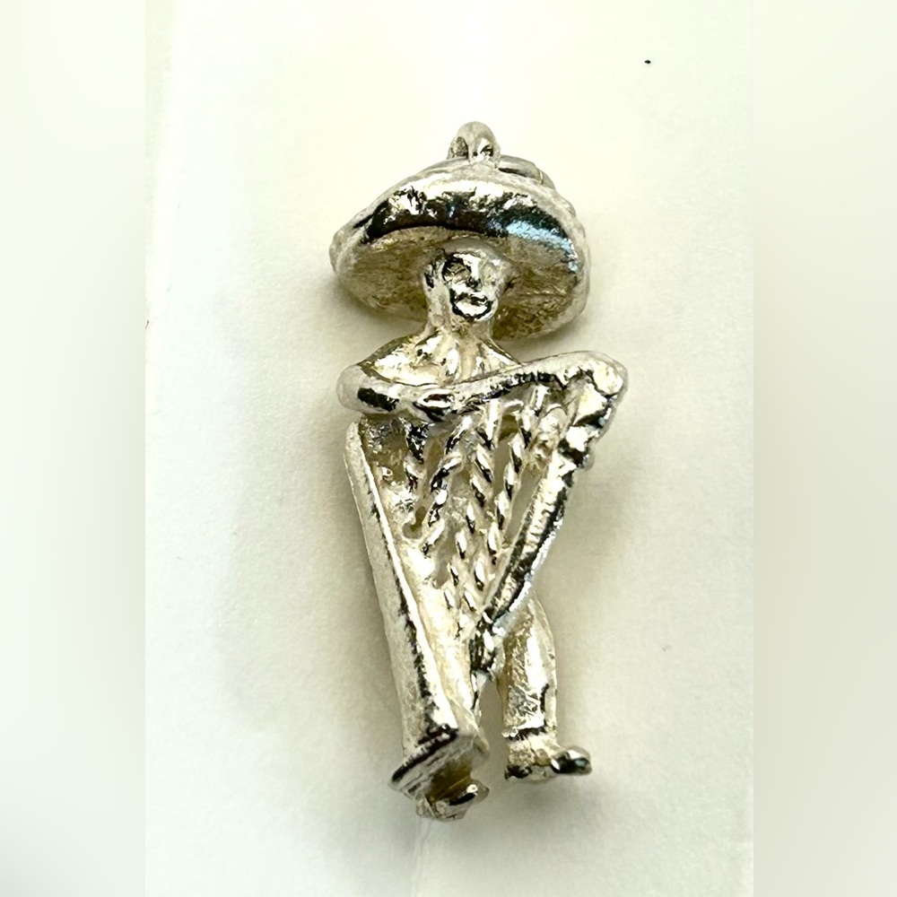 Vintage 1940‘s Mexican Mariachi Harp Player Charm